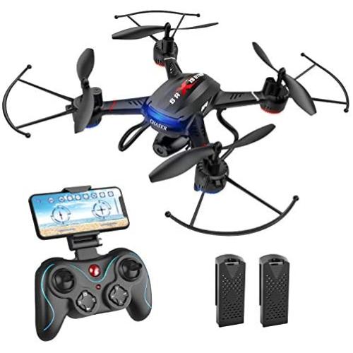 Holy Stone F181W 1080P WiFi FPV Drone with Wide-Angle HD Camera Live Video RC Quadcopter with Altitude Hold, Gravity Sensor Function, RTF and Easy to Fly for Beginner & Kids, 2 Batteries Included