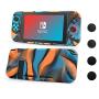 Silicone Skin Comfort Grip Case Anti-Slip Full Body Protective Case Cover for Nintendo Switch Console & Joy-con [4 Thumb Stick Caps][Handles for Gaming], (Multicolored) [video game]