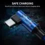 Micro USB Cable 90 Degree Right Angle [3 Pack / 10FT] Fast Charging Cable Quick Charger, CTREEY High Speed Android Charging Cords for Galaxy S7 S6 J8 J7 Note 5,Kindle,LG,PS4,Camera (Blue)