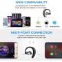 PONYBRO Wireless Headset,Super Lightweight＆Comfortable,HD Sound Wireless Earbuds with Mic,8-Hours Playtime Cell Phone Wireless Earpiece,Hands Free Headphones for Cell Phones,PC,Tablet. Black