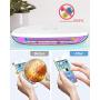 UV Smart Phone Sanitizer, Portable Aromatherapy Function Disinfector, Phone Cleaner for iOS Android Mobile Phone with Fast Wireless Charging for Cell Phone/Cash/Pacifiers