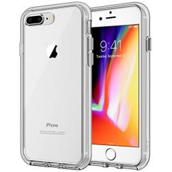 JETech Case for Apple iPhone 8 Plus and iPhone 7 Plus 5.5-Inch, Shock-Absorption Bumper Cover, Anti-Scratch Clear Back, Grey