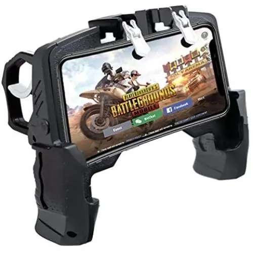 Mobile Game Controller, Gaming Controller L1R1 Trigger for PUBG/Call of Duty/Knives Out, Shooter Sensitive Joystick Gamepad for 4.7-6.5 inch iPhone & Android Phone Mobile Game Controller, Gaming Controller L1R1 Trigger for PUBG/Call of Duty/Knives Out, Shooter Sensitive Joystick Gamepad for 4.7-6.5 inch iPhone & Android Phone