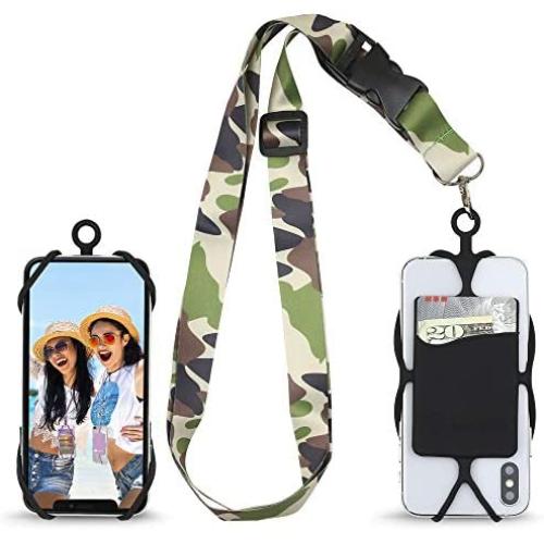 Gear Beast Universal Crossbody Pocket Cell Phone Lanyard Compatible with iPhone, Galaxy & Most Smartphones, Includes Phone Case Holder,Neck Strap