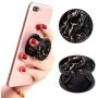 Black Marble Phone Finger Foldable Expanding Stand Holder Kickstand Hand Grip Car Mount Hooks Widely Compatible with Almost All Phones/Cases