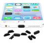 PortPlugs - Anti Dust Plugs - Compatible with iPhone 7, 8 Plus, X, XS, XR (10 Pack) - Port Cleaning Brush Included (Black)