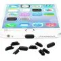 PortPlugs - Anti Dust Plugs - Compatible with iPhone 7, 8 Plus, X, XS, XR (10 Pack) - Port Cleaning Brush Included (Black)