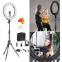 Ring Light Kit:18" 48cm Outer 55W 5500K Dimmable LED Ring Light, Light Stand, Carrying Bag for Camera,Smartphone,YouTube,Self-Portrait Shooting