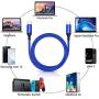 AkoaDa USB-C to USB-C 100W Cable 10ft, USB C Braided Fast Charging Cable Compatible with MacBook Pro 2020/2019/2018, iPad Pro 2020/2019/2018,Samsung Galaxy Note 20,Pixelbook and Type-C Laptops (Blue)