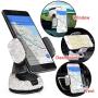 Bling Luxury Rhinestone Car Stand Phone Holder Car Windshield Dashboard Mount Adjustable Phone Holder for Easy View GPS Screen Compatible with iPhone 5s 7 7 Plus SE 8s Plus (Silver)