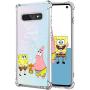 Lupct for Samsung S10 Case, Soft TPU Protective Shockproof Cartoon Cute Mobile Phone Spongebob&Patrick Fashion Design Cover Skin Slim Fit Funny Fun Ultra-thin Bumper Clear Shell for Samsung Galaxy S10