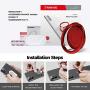 RANVOO Phone Ring Holder, Cell Phone Finger Kickstand, Adjustable and Rotatable Stand Compatible with All Smartphone for iPhone SE/ 11 Pro Max/11 Pro/11/7/8/7 Plus/8Plus/Xs/XR/Note 10 S10 LG, Red