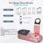 Deszon Wireless Charger Designed for Apple Watch Stand Compatible with Apple Watch Series 5 4 3 2 1, AirPods Pro Airpods and iPhone SE 11 11 pro 11 Pro Max Xs X Max XR X 8 8Plus (No Adapter)Rose Gold