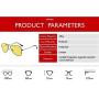 Runspeed Night Driving Glasses Anti Glare Polarized Aviator Sunglasses for Men Women Rainy Safe HD Night View Vision Goggles with Yellow UV400 TAC Lenses for Sports Outdoor Activities