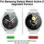 Cuteey for Galaxy Watch Active 2 Case with HD Hard PMMA Screen Protector, 2 Pack Slim Guard Thin Bumper Full Coverage Cover for Samsung Watch Women Men Smart Watch Accessories (Clear+Clear, 40mm)