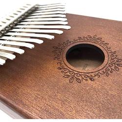 Kalimba Thumb Piano 17 Keys Rosefinch Finger Piano Mahogany Mbira with Tuning Hammer Study Instruction Bag Gift for Beginner Adults Kids