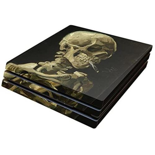 MightySkins Skin Compatible with Sony PS4 Pro Console - Skull with Cigarette | Protective, Durable, and Unique Vinyl Decal wrap Cover | Easy to Apply, Remove, and Change Styles | Made in The USA