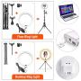 10" Selfie Ring Light with Tripod Stand & Phone Holder & Bluetooth Remote,3 Modes 11 Brightness Levels with 150 LED Bulbs, 6 RGB, LED Ring Light with Stand for Live Stream, Makeup,YouTube