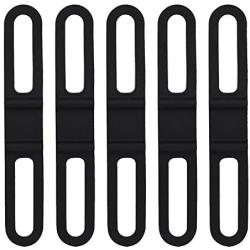 Bike Silicone Band, Multipurpose Bicycle Silicone Fixed Straps Cycling Flashlight Mount Holder (5Pcs)