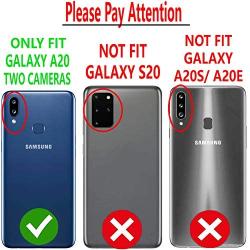 STARSHOP - Samsung Galaxy A20 Phone Case, [NOT FIT A20S/S20/A21] with [Tempered Glass Protector Included] Metal Ring Stand Shockproof Drop Protection Phone Cover-Black