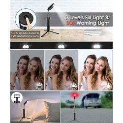Selfie Stick, Extendable Selfie Stick Tripod with Detachable Bluetooth Remote, Fill Light & Tripod Stand Selfie Stick for iPhone 11/11 Pro/Xs Max/XS/XR/X/8P/7P, Galaxy S20/S10/S9/S8/Note8,Huawei,More