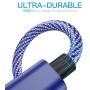 USB C Cable, MARGE PLUS Type C Charging Cable 3 Pack (6Ft) Braided Fast Charging Cord Compatible with Samsung Galaxy A20 A50 A51 A71 A10 A10e S10 S20 Plus Note10, LG Stylo 5 4,and Other USB C Device