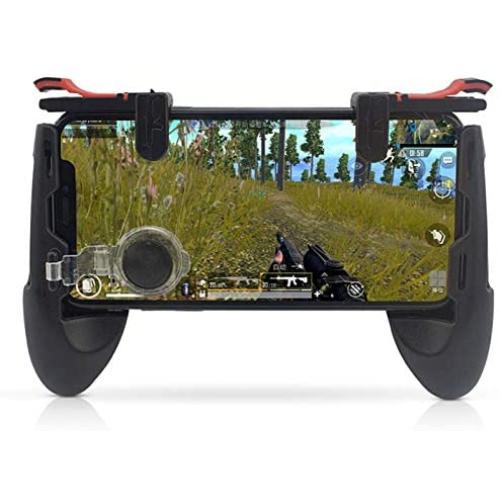 OUYAWEI Electronic Game Gamepad for Mobile Phone Game Controller + Auxiliary Quick Button for Black