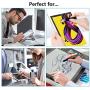 Capacitive Disc Stylus Pens, 2 in 1 Universal Stylist Pens for All Capacitive Touch Screens Cell Phones, iPad, Tablet, Laptops with 6 Replacement Tips by Domiy (Black/White)