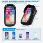 LEMEGO Bike Phone Front Frame Bag Cycling Waterproof Front Frame Top Tube Handlebar Bag with Touch Screen Holder Case for iPhone X XS Max XR 8 7 Plus, for Android/iPhone Cellphones Under 6.5”