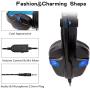 GFDGFDG PS4 Gaming Headset, with Noise Canceling Microphone, Bass Surround Over Ear Gaming Headphones for Xbox Playstation 4 Laptop Smart Phone PC