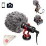 BOYA BY-MM1 Video Microphone Youtube Vlogging Facebook Livestream Recording Shotgun Mic for iPhone HuaWei Smartphone DJI Osmo Mobile 2,for ZHIYUN Smooth 4