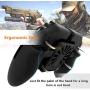 [The Latest Version] Mobile Game Controller 4 Trigger with 4000mAh Power Bank Cooling Fan for PUBG/Call of Duty/Fotnite [6 Finger Operation] L1R1 L2R2 Gamepad Trigger for 4.7-6.5" iOS Android Phone