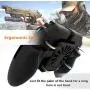 [The Latest Version] Mobile Game Controller 4 Trigger with 4000mAh Power Bank Cooling Fan for PUBG/Call of Duty/Fotnite [6 Finger Operation] L1R1 L2R2 Gamepad Trigger for 4.7-6.5&quot iOS Android Phone