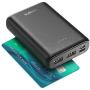 Omars Power Bank 10000 mAh 4-Port USB-C & USB-A Portable & Lightweight Smalllest Portable Charger for iPhone 11 pro/ 11/ XR/X/8Plus, iPad/iPad Pro/iPad Mini, Samsung Galaxy S9/Note (Black, Mini)