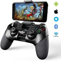 Mocoe Mobile Game Controller, Bluetooth & 2.4G Wireless Gamepad, Gaming Joystick Suitable for iPhone/iOS/Android/PC/PS4, for Most Popular Game(PUBG/Fortnite/Call of Duty) Gaming Grip