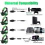 ENVEL Noise Cancelling Gaming Headset with 7.1 Surround Sound Stereo for PS4/Nintendo eShop Switch,Omnidirectional Microphone Vibration LED Light Compatible with Mac/PC/Laptop/Mac/PS3 Camo (Green)