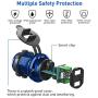 Quick Charge 3.0 Dual USB Charger Socket, ADSDIA Waterproof Aluminum Power Outlet Fast Charge with LED Voltmeter & Wire Fuse DIY Kit for 12V/24V Car Boat Marine Motorcycle Truck Golf Cart and More