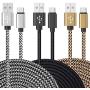 USB C Charging Cable, UNISAME 3 Pack 10Ft Extra Long Rugged Bold Braidedt Data Rapid Charge Cord for Galaxy S20 Ultra S20+ S10 S9 S8 Note 10 9 8 LG G7 G6 V40 V35 Pixel 3 XL Oneplus 6T 7