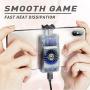 Mobile Phone Cooler Semiconductor Refrigeration Heatsink Bracket Back Clip Portable Mini Cooling Fan Radiator For Gaming Watching Video, USB Charge, with LED Fan Light Switch
