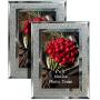 Calenzana 4x6 Picture Frames Sparkle Glass Photo Frame Set for Tabletop, 2 Pack