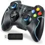 EasySMX Wireless 2.4g Game Controller Support PC (Windows XP/7/8/8.1/10) and PS3, Android, Vista, TV Box Portable Gaming Joystick Handle (Wireless Game Controller Camouflage)