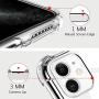 BELONGME Compatible with iPhone 11 Case 2019,Tempered Glass Screen Protector [2Pack] with Shockproof Crystal Clear Case for iPhone 11 6.1 inch.