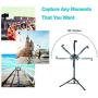 Selfie Stick Tripod, SAVEYOUR 51" Extendable Tripod Stand with Universal Phone/Pad Clip, Remote Shooting Compatible with iPhone & Android Devices, Phone Tripod for Video Shooting, Vlog, Selfie