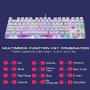 MOTOSPEED Gaming Mechanical Keyboard RGB Rainbow Backlit Transparent Bottom Anti-ghosting 87 Keys, Illuminated USB Gaming Keyboard for Mac/PC/Laptop Red Switches