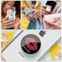 6 Pack Cell Phone Finger Stand Holder, Foldable Expanding Phone Socket Kickstand Grip Stand Finger Holder for Smartphone and Tablets (Shining/6 Pack)