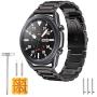 HATALKIN Band Compatible with Samsung Galaxy Watch 3 45mm Bands, Solid Stainless Steel Metal Replacement Strap for Galaxy Watch3 45mm (Black)