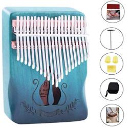 Kalimba Thumb Piano 17 keys Portable Mahogany Body Finger Piano With Tune Hammer Instruction Book Accessory for Kids Adult Beginners Professional HHY (17 Keys)