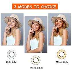 Selfie Ring Light with Cell Phone Holder Stand, Looffy Mini LED Ring Light Camera Lighting [3-Light Mode] with Flexible Arms, Beauty Ringlight for Live Stream/Makeup Compatible with iPhone/Android