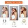 Selfie Ring Light with Cell Phone Holder Stand, Looffy Mini LED Ring Light Camera Lighting [3-Light Mode] with Flexible Arms, Beauty Ringlight for Live Stream/Makeup Compatible with iPhone/Android