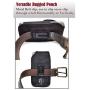 AccessoryHappy Military Grade Cell Phone Belt Case, Rugged Outdoor Pouch Carrying Clip Compatible w/ [iPhone 6 6S 7 8 X XR XS 11 Pro] iPhone 11 Holster Kyocera DuraForce PRO Sam S7 S8 J7 (Medium)